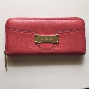 Michael Kors Coral Zip Around Wallet